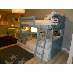 Lit mezzanine enfant avec bureau et rangements