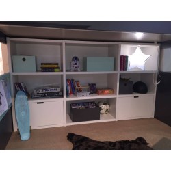 Lit mezzanine enfant avec bureau et rangements