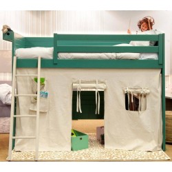 Lit mezzanine enfant avec bureau et rangements