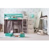 Lit mezzanine enfant avec bureau et rangements