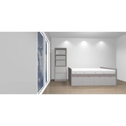 Lit enfant avec 4 grands caissons