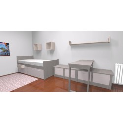 Lit enfant avec 4 grands caissons