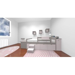 Lit enfant avec 4 grands caissons