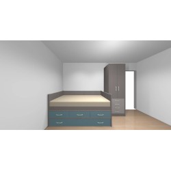 Lit enfant avec 4 grands caissons