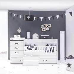 Lit combiné évolutif bébé Sero Joy en bois