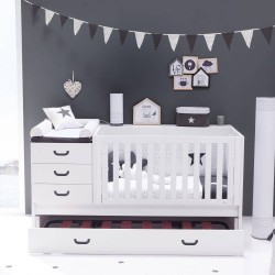 Lit combiné évolutif bébé Sero Joy en bois