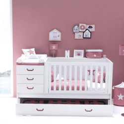 Lit combiné évolutif bébé Sero Joy en bois