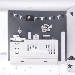 Lit combiné évolutif bébé Sero Joy en bois