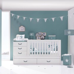 Lit combiné évolutif bébé Sero Joy en bois