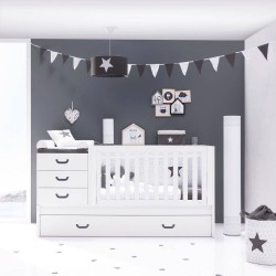 Lit combiné évolutif bébé Sero Joy en bois