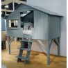 Lit enfant Cabane en bois avec escalier