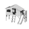 Lit enfant Cabane en bois avec escalier