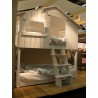 Lit enfant Cabane en bois avec escalier