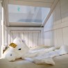Lit enfant Cabane en bois avec escalier