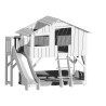 Lit enfant Cabane en bois avec escalier