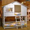 Lit enfant Cabane en bois avec escalier