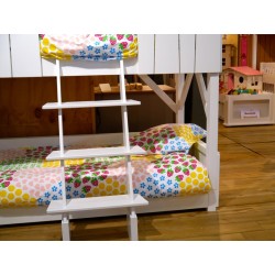 Lit enfant Cabane en bois avec escalier