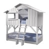Lit enfant Cabane en bois avec escalier