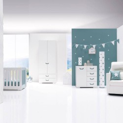 Lit combiné évolutif bébé Math 60 en bois