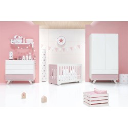 Lit combiné évolutif bébé Math 60 en bois