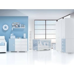 Lit combiné évolutif bébé Math 60 en bois