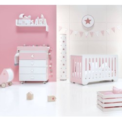 Lit combiné évolutif bébé Math 60 en bois