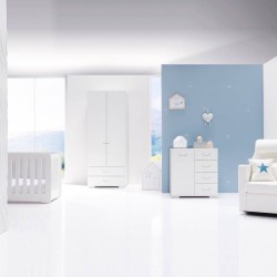 Lit combiné évolutif bébé Math 60 en bois