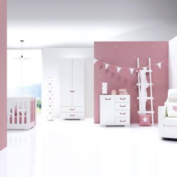 Lit combiné évolutif bébé Math 60 en bois