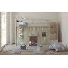 Lit mezzanine enfant avec bureau et rangements