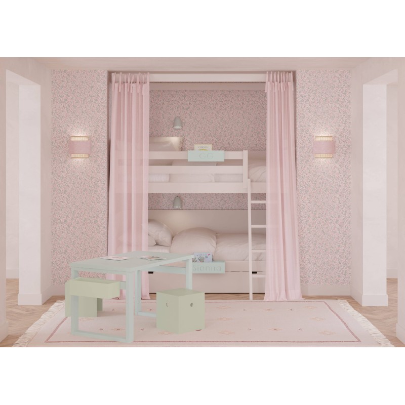 Lit Superposé avec Baldaquin et Escalier