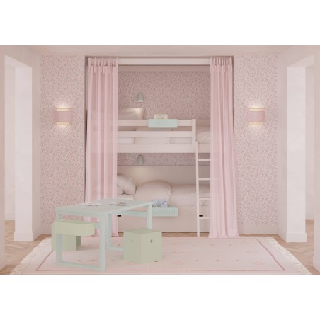 Lit Superposé avec Baldaquin et Escalier