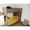 Lits superposés David avec bureau en bois pour les enfants