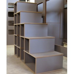 Lits superposés David avec bureau en bois pour les enfants