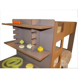 Lits superposés David avec bureau en bois pour les enfants
