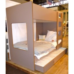 Lits superposés David avec bureau en bois pour les enfants