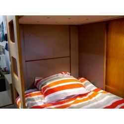 Lits superposés David avec bureau en bois pour les enfants