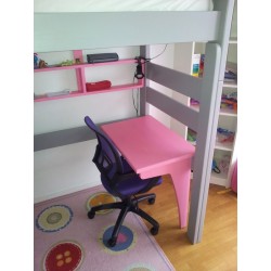 lit mezzanine enfant avec bureau intégré en bois