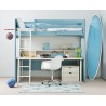 Lit mezzanine enfant avec bureau et rangements
