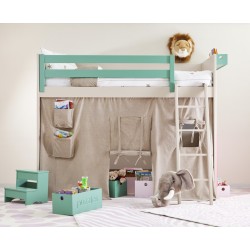Lit mezzanine enfant avec bureau et rangements