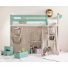 Lit mezzanine enfant avec bureau et rangements