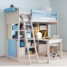 Lit mezzanine enfant avec bureau et rangements