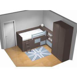 Lit enfant Babel avec grands tiroirs