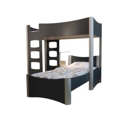 Lits superposés fusion en bois - déco chambre ado