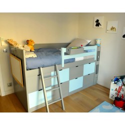 Lit enfant Babel avec grands tiroirs