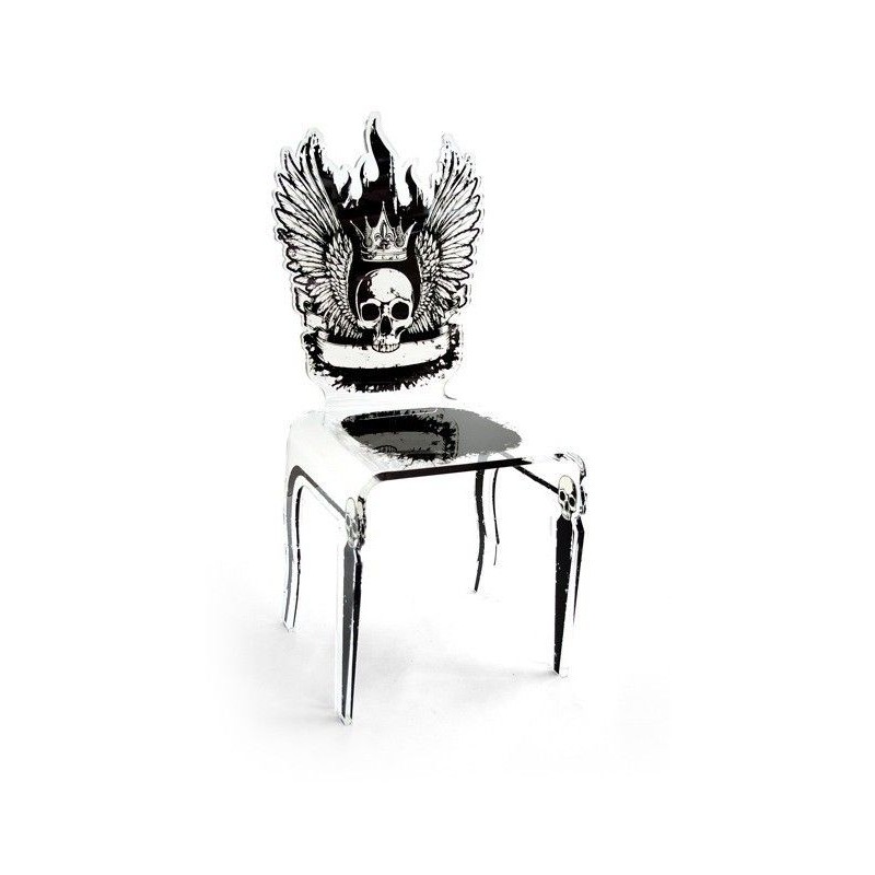 Chaise Tête de mort Rock