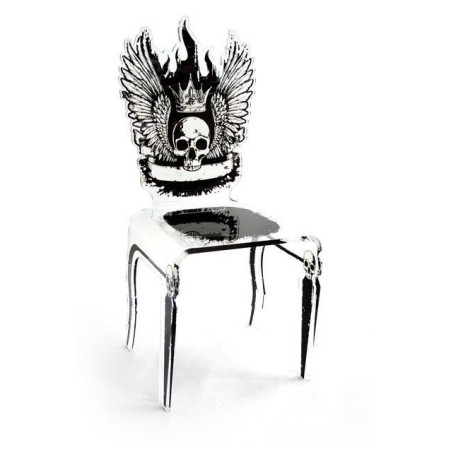 Chaise Tête de mort Rock