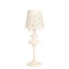 Lampe dentelle blanche
