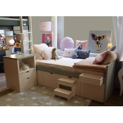 Lit enfant avec 4 grands caissons