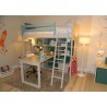 Lit mezzanine enfant avec bureau et rangements