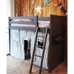 Lit mezzanine enfant avec bureau et rangements